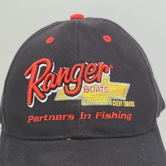 Ranger Boats Chevy Trucks Fishing Partners The Game Hat Cap Strapback Black Red - Picture 2 of 9